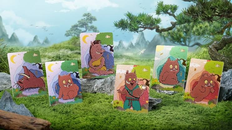 猪植绒卡” 浪浪山卡牌推动中国美学走出银幕PG电子麻将胡了试玩从“五行五色”到“小(图3)
